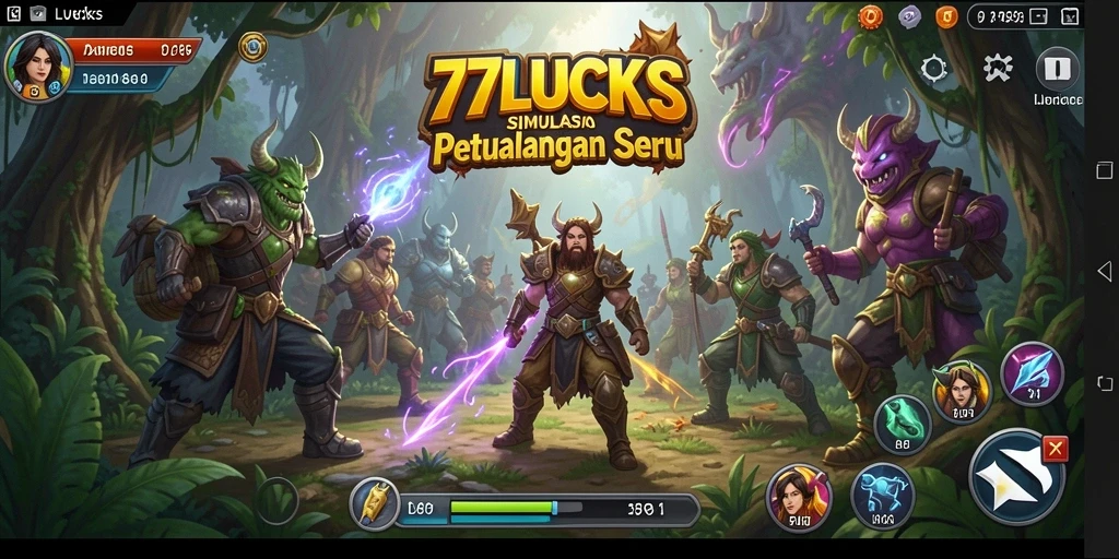 Tampilan gameplay dalam 77LUCKS yang menarik dan penuh warna.