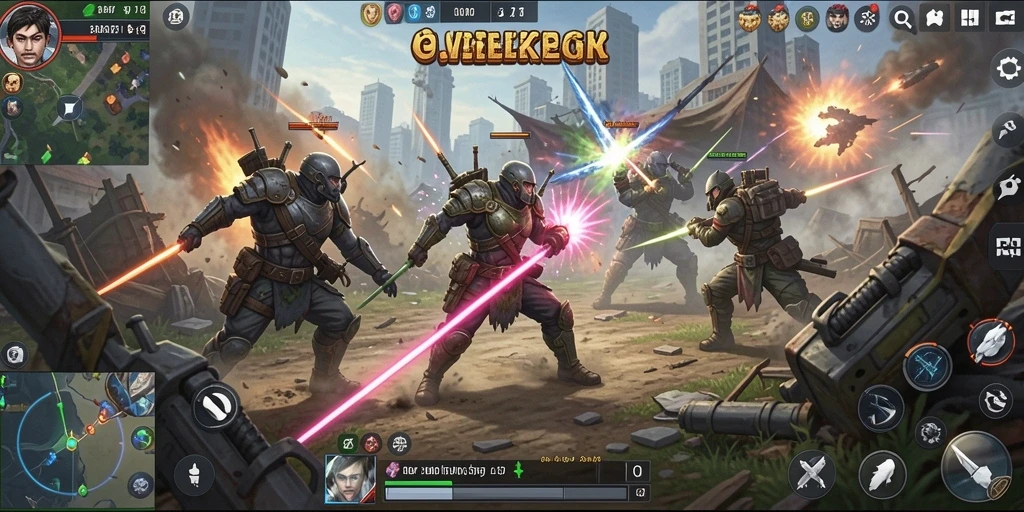 Screenshot gameplay ADAM77 yang menampilkan pertarungan epik dalam strategi SLG.
