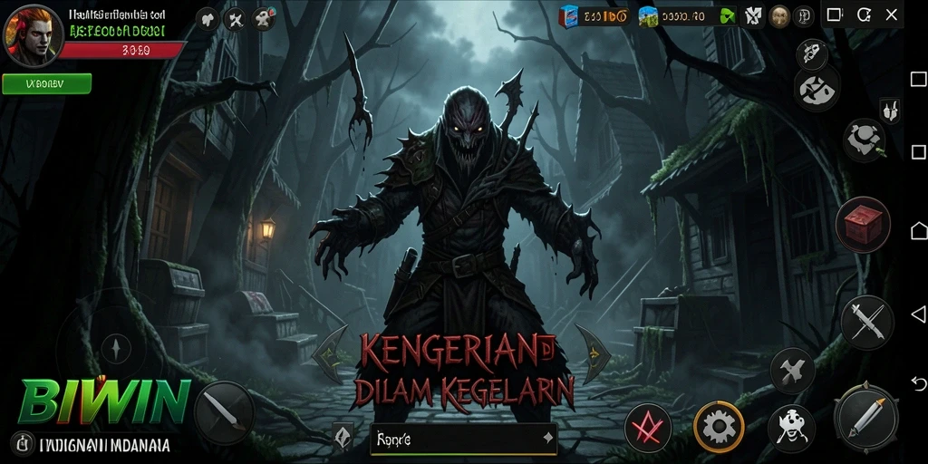 Screenshot menegangkan dari gameplay BIWIN yang menyeramkan.