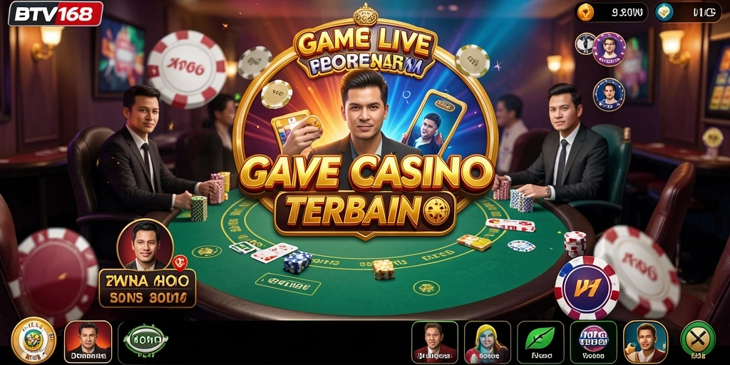 Antarmuka permainan Live Casino yang menarik dan interaktif.