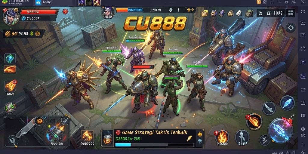 Tampilan gameplay CU888 yang menegangkan dan strategis.