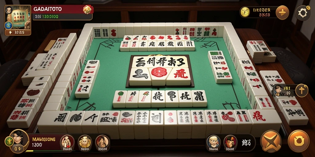 Screenshot permainan GADAITOTO dengan tampilan level Mahjong yang menantang.