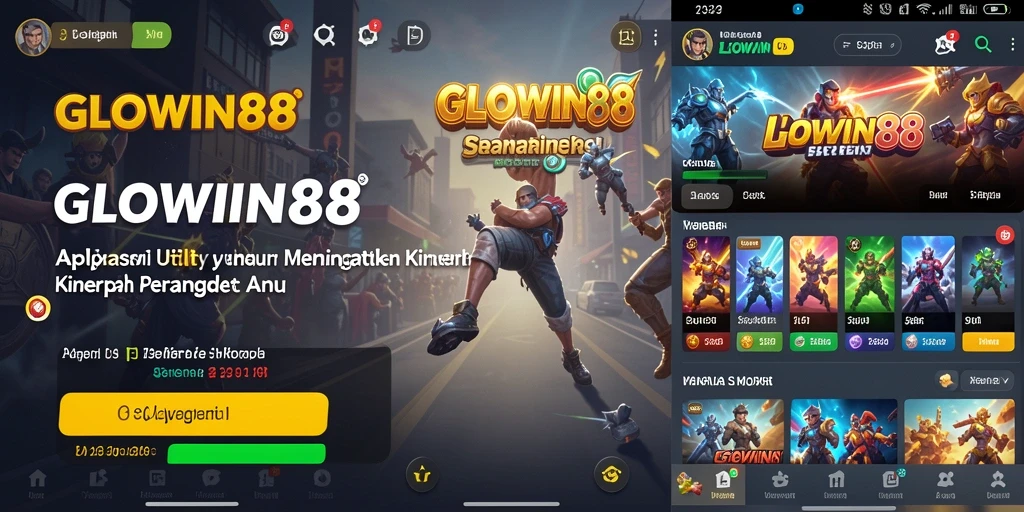 Tampilan antarmuka GLOWIN88 yang intuitif dan ramah pengguna.