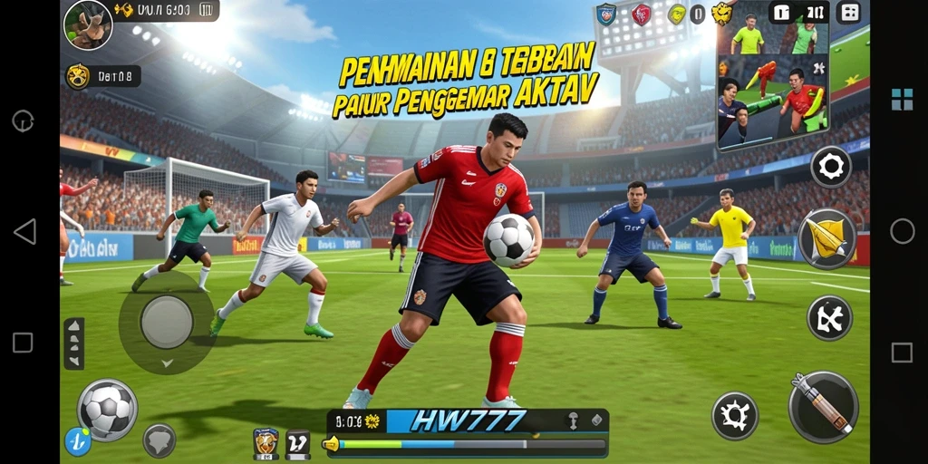 Tampilan gameplay HW777 yang penuh aksi dalam berbagai cabang olahraga.