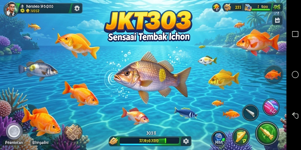 Screenshot menampilkan momen seru dalam gameplay Tembak Ikan JKT303.