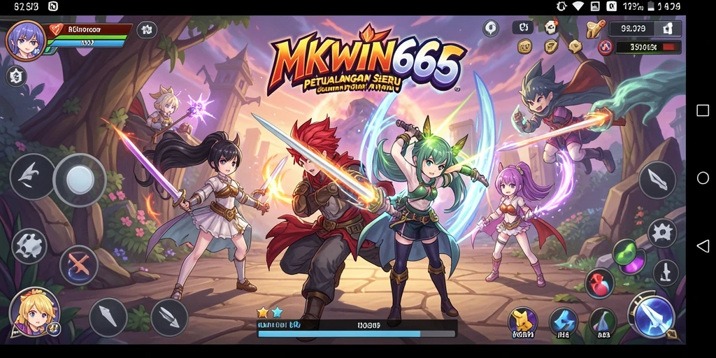 Tampilan menakjubkan dari gameplay <strong>MKWIN666</strong> yang penuh aksi dan karakter anime.