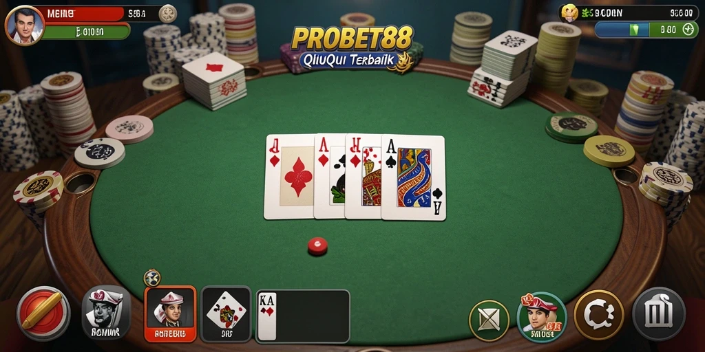 Tampilan gameplay seru dan interaktif QiuQiu di PROBET88.