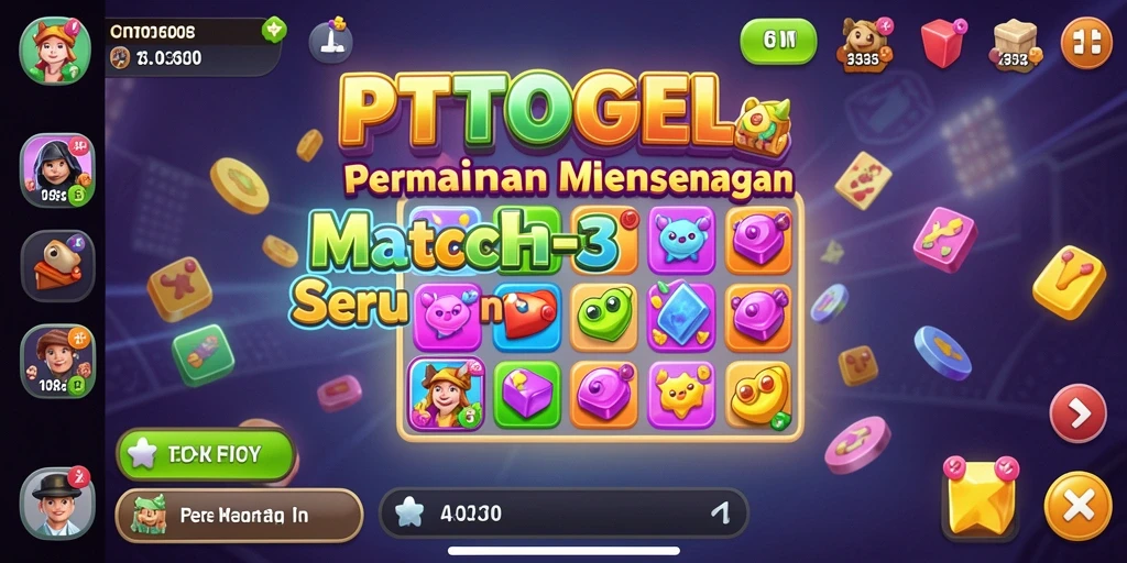 Tampilan gameplay PTTOGEL yang penuh warna dan menantang.