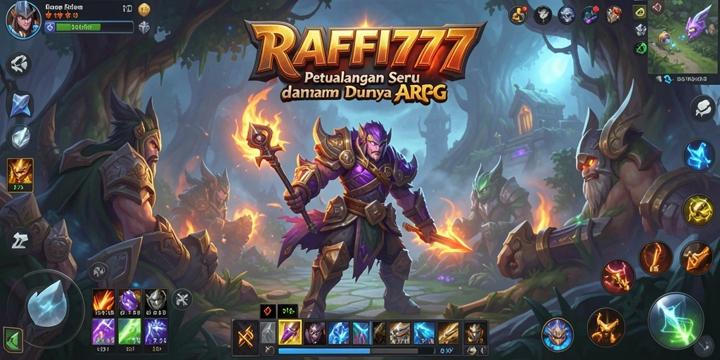 Screenshot menampilkan aksi seru dalam pertarungan ARPG RAFFI777.