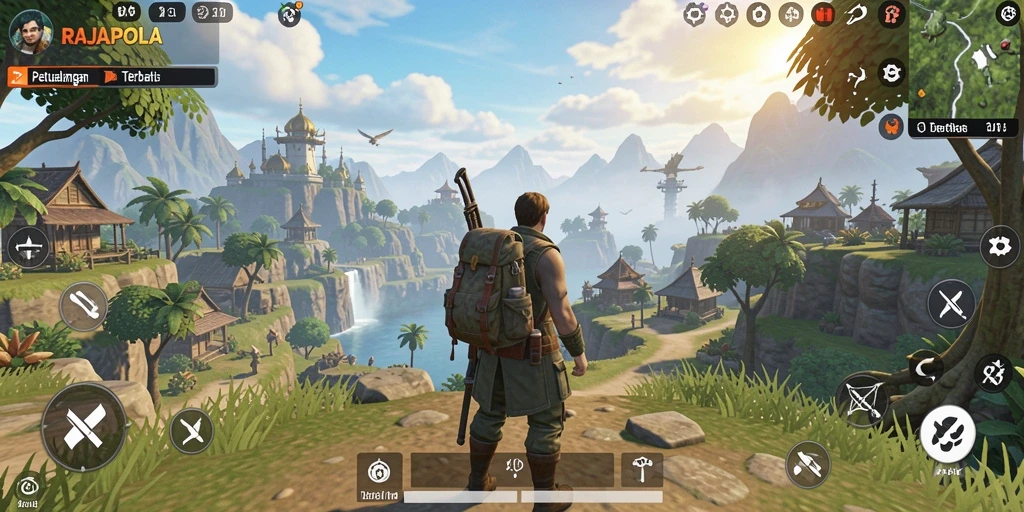 Tampilan gameplay menakjubkan dari <strong>RAJAPOLA</strong> di dunia Open World.