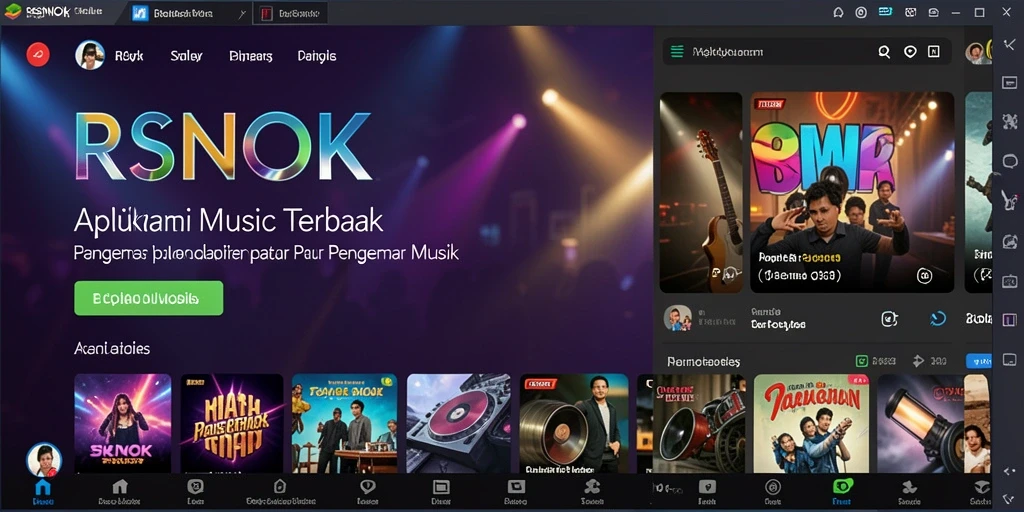 Tampilan gameplay Music dari RSNOK menampilkan fitur interaktif yang menarik.