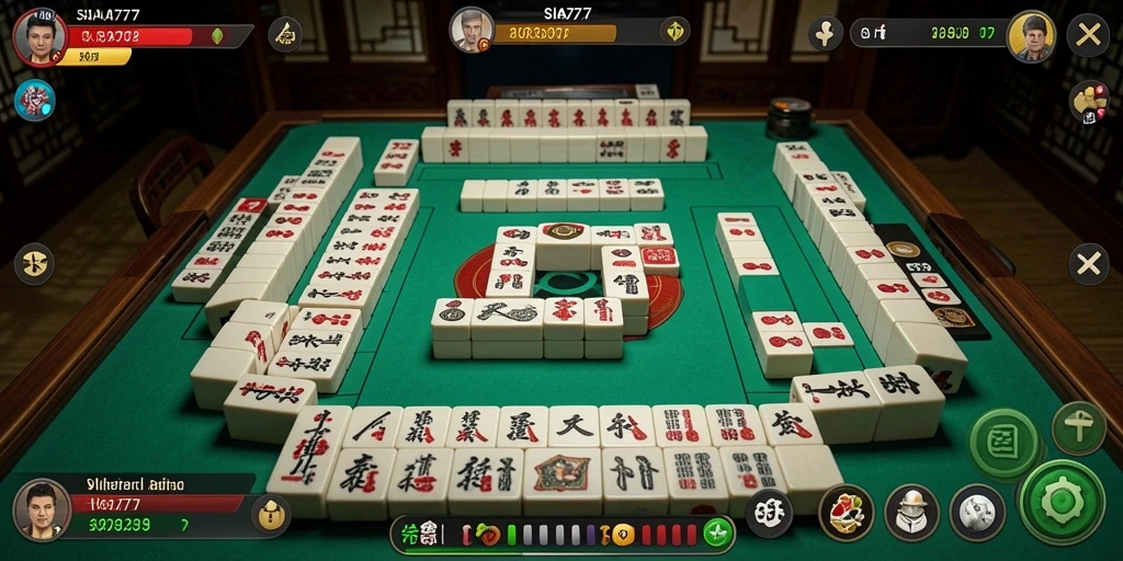 Tampilan gameplay seru di SIA777 menampilkan papan Mahjong yang menantang.