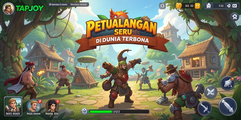 Screenshot TAPJOY menampilkan petualangan seru dalam dunia terbuka.